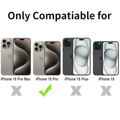 TENOC Phone Case Compatible with iPhone 15 Pro, Clear Case Anti-Yellowing Protective Bumper Hard Back Cover for 6.1 Inch - color: Clear Anti-Yellowing, size: iPhone 15 Pro