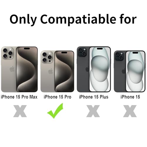 TENOC Phone Case Compatible with iPhone 15 Pro, Clear Case Anti-Yellowing Protective Bumper Hard Back Cover for 6.1 Inch - color: Clear Anti-Yellowing, size: iPhone 15 Pro