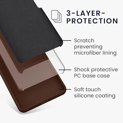 kwmobile Case Compatible with Google Pixel 8a Case - TPU Silicone Phone Cover with Soft Finish - Chocolate - color: Chocolate, size: Pixel 8a