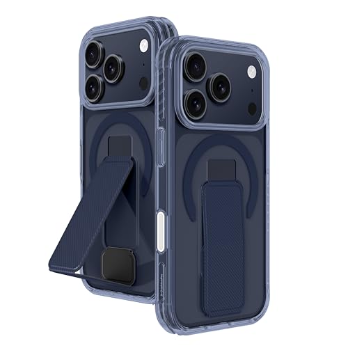 AMAZINGthing for iPhone 17 Pro Max [Titan Pro+ Case], Designed for MagSafe Accessories, 12FT Drop Proof, Magnetic Phone Cover with Built-in Kickstand, Anti Yellowing, Transparent, Blue - color: Blue, size: iPhone 17 Pro Max