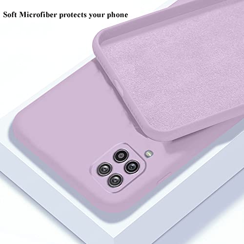 Soft Silicone Protective Case for Samsung A42 5G (Purple) | Matte Soft Touch for Samsung Galaxy A42 5G Phone Case Silicone Slim Cute Anti-Fingerprint Elegant Cover Shockproof Aesthetic - color: Purple