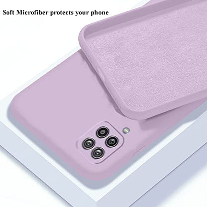 Soft Silicone Protective Case for Samsung A42 5G (Purple) | Matte Soft Touch for Samsung Galaxy A42 5G Phone Case Silicone Slim Cute Anti-Fingerprint Elegant Cover Shockproof Aesthetic - color: Purple
