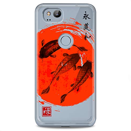 TPU Case Compatible for Google Pixel 9 8 Pro 7a 6a 5a XL 4a 5G 2 XL 3 XL 3a Koi Fish Flexible Silicone River Clear Soft Lake Japan Design Red Cute Circle Slim fit Man Print Boy Traditional - color: Japan Fishes