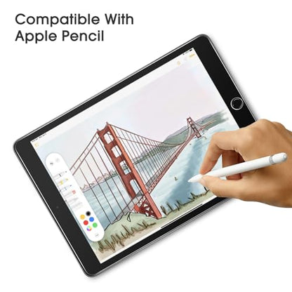 OMOTON 3 Pack Screen Protector for iPad 6th 5th Generation, Tempered Glass Screen Protector Compatible with Apple iPad Pro 9.7 / iPad Air 2 / iPad Air 9.7 Inch with Alignment Frame, Case Friendly - size: iPad 9.7'' Gen 6/5