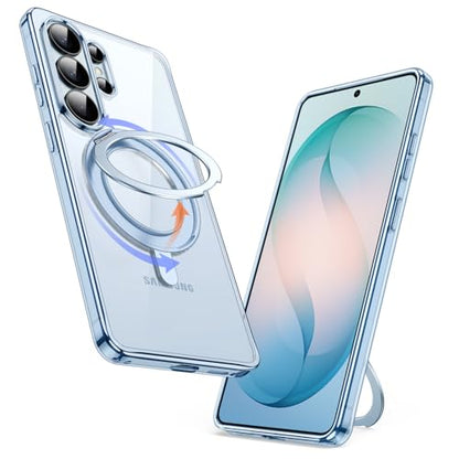 JETech Rotatable Ring Stand Case for Samsung Galaxy S26 Ultra, Sky Blue | Compatible with MagSafe, Clear Back, Stand & Ring Holder, Shockproof Protection - color: Sky Blue, size: Galaxy S26 Ultra