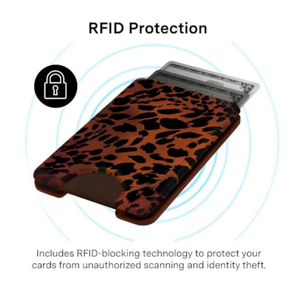 VELVET CAVIAR compatible with MagSafe Wallet - Magnetic Card Holder - color: Leopard Tortoise