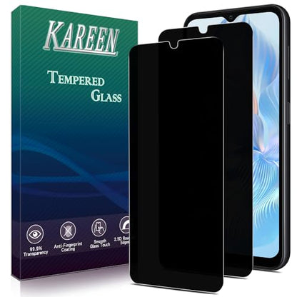 KAREEN Privacy Screen Protector For Samsung Galaxy A14 5G Tempered Glass | Bubble Free, 9H Hardness, Easy to Install, 2-Pack - size: Galaxy A14 5G 6.6-inch
