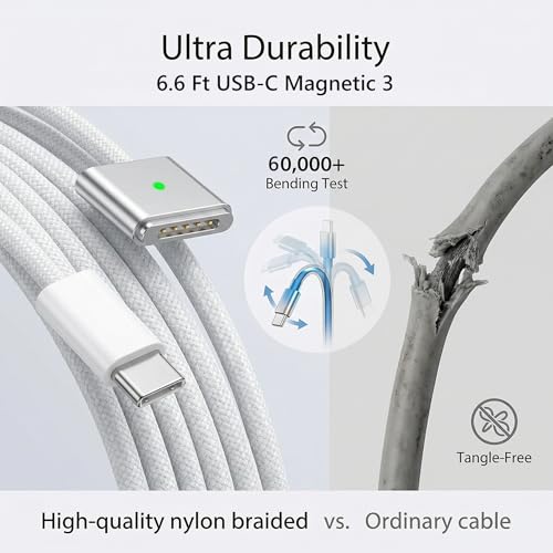 140W USB-C to Mag3 Cable for MacBook Pro/Air 13/14/15/16" Between 2021-2025