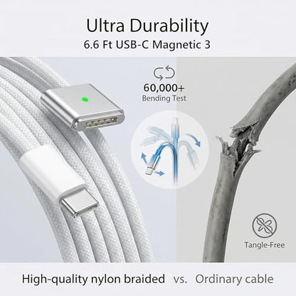 140W USB-C to Mag3 Cable for MacBook Pro/Air 13/14/15/16" Between 2021-2025