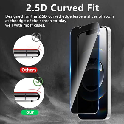 3+3 Pack Privacy Screen Protector Designed for iPhone 16e / 17e With 3 Pack Camera Lens Protector,Full Coverage Anti-Spy Tempered Glass Film,9H Hardness,Bubble Free,Easy to Install - color: iPhone 16e / 17e FK33