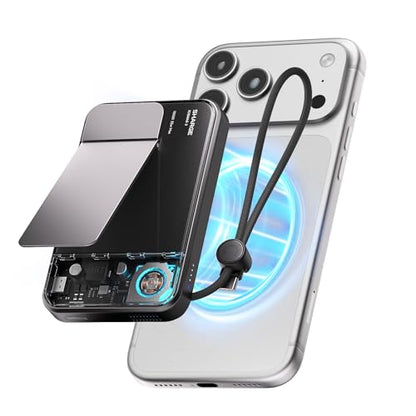 sharge for MagSafe Power Bank Qi2.2 25W 10000mAh Magnetic Portable Charger - color: Black