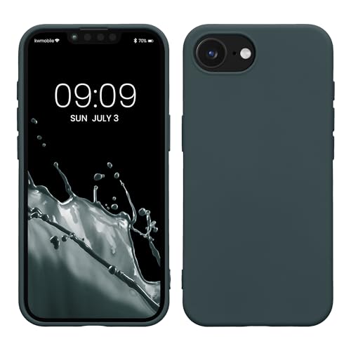 kwmobile Case Compatible with Apple iPhone 17e / iPhone 16e Case - Slim Protective TPU Silicone Phone Cover - Dark Slate - color: Dark Slate, size: iPhone 17e / iPhone 16e