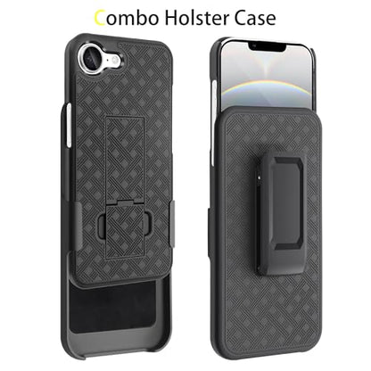 Fingic for iPhone 17e/ 16e Case with Belt Clip Holster Case Kickstand | Slim Combo Shell with Swivel Holster Rugged Shockproof Antiscratch Protective for iPhone 16e 2025/ 17e 2026 6.1 inch , Black