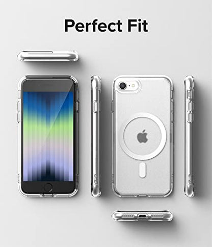 Ringke for iPhone SE 3rd Generation Case [Fusion Magnetic Matte Clear] | Compatible with MagSafe, Oil & Dirt Resistant, Anti-Fingerprint Technology Prevents Oily Smudges, Feels Velvety Soft - size: iPhone SE
