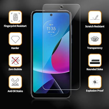 3 Pack for Motorola Moto G Play (2023) Tempered Glass Screen Protector, Scratch-Proof, Bubble-Free,HD Transparent, 9H Hardness,Bubble Free,Case Friendly - size: Moto G play 2023 (3 Pack)