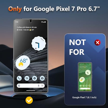[2 Pack] Anti Glare Matte Privacy TPU Screen Protector for Google Pixel 7 Pro (Not Glass), Fingerprint Sensor Compatible, Full Adhesive Flexible Film, Easy Installation - size: Pixel 7 Pro
