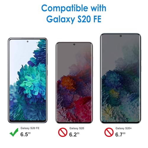 JETech Screen Protector for Samsung Galaxy S20 FE, 3-Pack | HD Clear, 9H Tempered Glass Film, Anti-Scratch Glass - size: Galaxy S20 FE