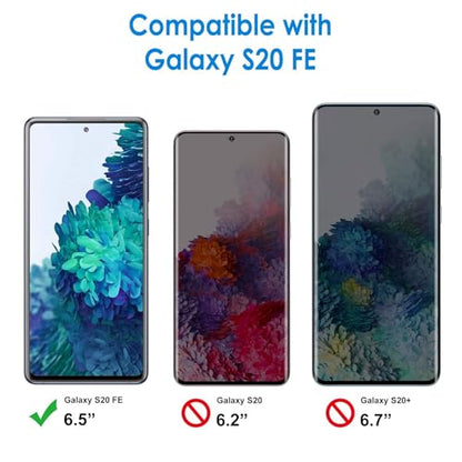 JETech Screen Protector for Samsung Galaxy S20 FE, 3-Pack | HD Clear, 9H Tempered Glass Film, Anti-Scratch Glass - size: Galaxy S20 FE