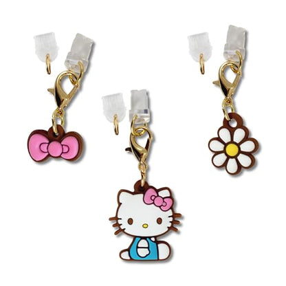 Sonix x Sanrio Dust Plugs - USB C + Lightning Compatible - Sanrio Silicone Charging Port Charms (3 Pack) - Hello Kitty Pink Bows - color: Hello Kitty Pink Bows