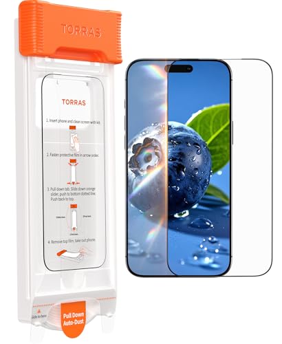 TORRAS OrigArmor for iPhone 17 Pro Screen Protector [100% Anti Reflection][3D Full Coverage Fit] Military-Grade Shatterproof 9H+ Tempered Glass Anti-Scratch Screen Protector 17 Pro 6.3" 1-Pack