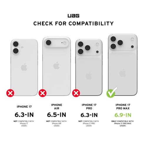 URBAN ARMOR GEAR UAG Designed for iPhone 17 Pro Max Case Monarch Pro - Compatible with MagSafe Military Grade Protective Cover, Crimson - color: Monarch Pro - Crimson