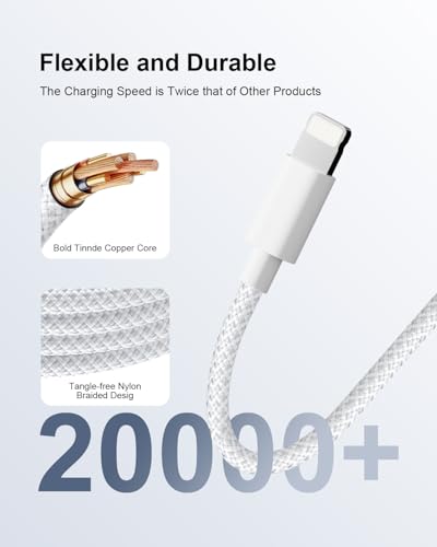 USB to Lightning Cable 3ft 2pack, Apple MFi Certified iPhone Charger Cord Lead Nylon Braided Car Fast Charging Lightning Cable Apple Charging Cord for iPhone 14 13 12 11 Pro Max XS X 8 7Plus 6 SE iPad - size: 1M+1M