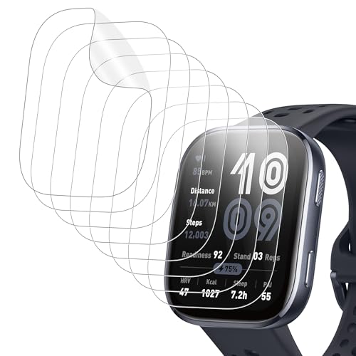 8 Pack Screen Protector for Amazfit Bip 6, Soft TPU Self-Healing Bubble Free Anti-Scratch HD Clear Touch Sensitive Protective Film Compatible with Amazfit Bip 6 - size: For Bip 6