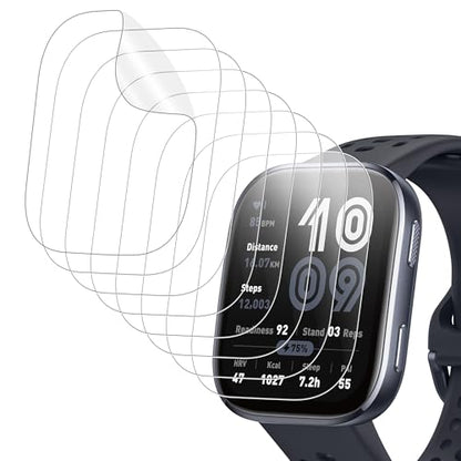 8 Pack Screen Protector for Amazfit Bip 6, Soft TPU Self-Healing Bubble Free Anti-Scratch HD Clear Touch Sensitive Protective Film Compatible with Amazfit Bip 6 - size: For Bip 6