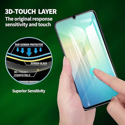 2 Pack for Samsung Galaxy A06 / SM-A065F Screen Protector, Tempered-Glass, Micro-curved Edges, Case Friendly, Bubble Free, HD Clear, Easy Installation - size: Galaxy A06