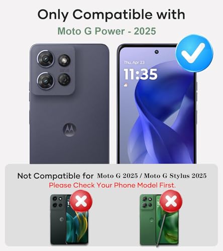 Vinve for Moto G Power 2025 Case with HD Screen Protector, Military-Grade Shockproof & Dual-Layer Protection, Anti-Slip Grip Design Phone Case, Red - color: Red
