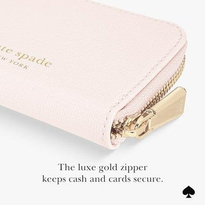 kate spade new york Devin Zip Magnetic Card Holder/Wallet - Chalk Pink | Stylish Phone Wallet - Compatible w/MagSafe Phones & Cases -Detachable MagSafe Wallet for iPhone 17 Pro Max/16/15/14/Pixel 10 - color: Devin - Chalk Pink
