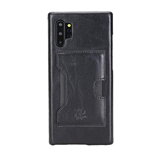 Venito Florence Leather Wallet Phone Case Compatible with Samsung Galaxy Note 10 Plus - Extra Secure with RFID Blocking - Detachable Phone Wallet (Rustic Black) - color: Rustic Black, size: Note10 Plus