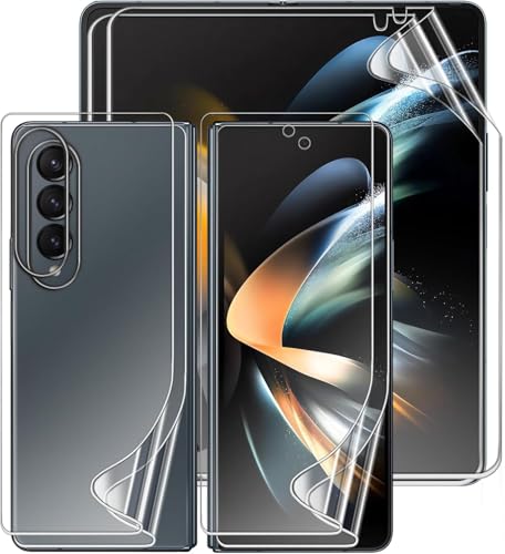 2 Sets Screen Protector for Samsung Galaxy Z Fold 4 7.6", High Definition Clear Soft TPU Screen Protector, 2 Front + 2 Inner Flexible Film Hydrogel, Self-Healing, Bubble-Free - size: Samsung Galaxy Z Fold 4