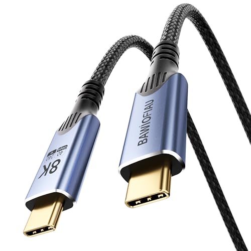 40Gbps USB C to USB C high Speed Cable Compatible with Thunderbolt 4/3,USB 4 Data Cable 3.3FT/1M, USBC Monitor Cord 8K/4K Video Display & 240W PD Fast Charging. - size: 3.3FT