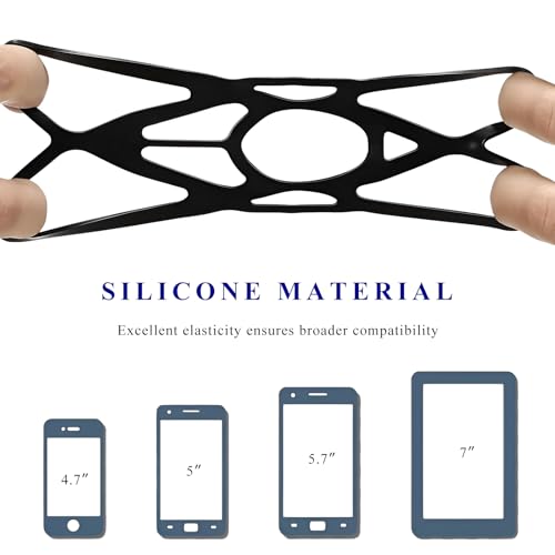 6 PCS Motorcycle Phone Mount Tether, Elastic Silicone Cellphone Holder X-Web Grip Security Band, Nonslip Smart Phone Handlebar Strap for Motorcycles Bikes Scooters - color: 6 PCS