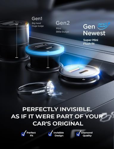 AINOPE 67.5W 12V Car Charger, Cigarette Lighter USB Charger Fast Charging - color: Black - Standard
