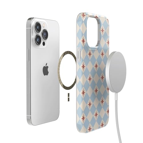 Casely iPhone 14 Pro Case | Chelsea Checker | Starlight Tiles | Compatible with MagSafe | Classic Ultra Slim Design - color: Chelsea Checker | Starlight Tiles, size: Iphone 14 Pro