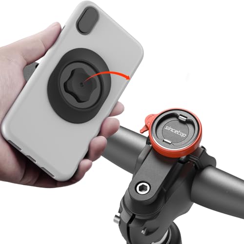 Bike Phone Mount,Mountain Bicycle Stem Cap Phone Holder,Fit All Stem Cap - color: 【1st Gen】Stem Cap Mount-Orange