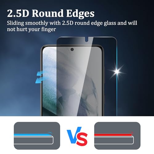 2+2 Pack Privacy Screen Protector for Samsung Galaxy S21 5G - size: Galaxy S21 2+2 Pack