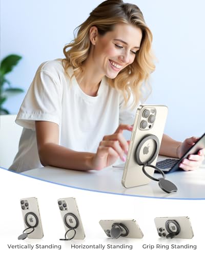 SUPERONE Ultra-Thin Mag Safe Phone Grip & Dual-Sided Magnetic Phone Holder