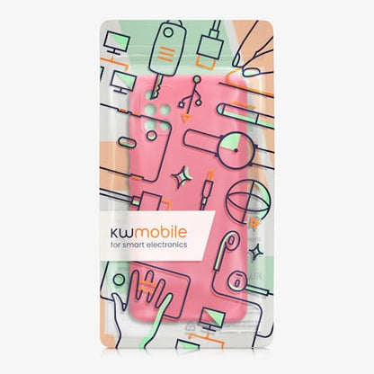 kwmobile Case Compatible with Samsung Galaxy A51 Case - Protective Slim TPU Phone Cover - Soft Matte Finish - Neon Pink - color: neon pink, size: Galaxy A51