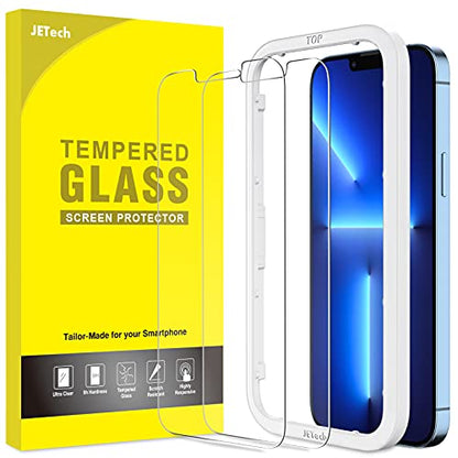 JETech Screen Protector for iPhone 13 Pro Max, 2-Pack | 9H Tempered Glass, HD Clear, Anti-Scratch Protection, Easy Installation Tool - size: iPhone 13 Pro Max