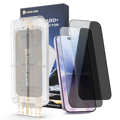 MAGIC JOHN 3rd Gen Privacy for iPhone 17 Screen Protector, 25°Anti-Spy - size: iPhone 17 6.3inch
