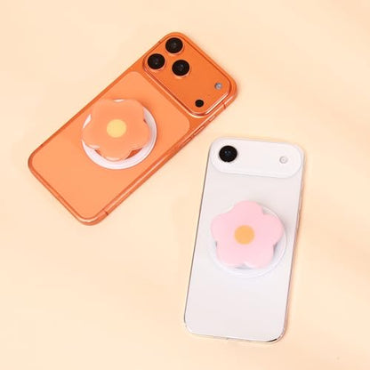 Magnetic Phone Grip Collapsible Cute Floral Series Hold Phone Grip Stand Include Adapter Ring for Smartphone Tablet Cell Phone Accessory Compatible with Magsafe Phone (Blue) - color: Blue