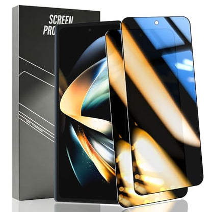 2 Pack Outer Privacy Tempered Glass for Samsung Galaxy Z Fold 4 Screen Protector, 9H Hardness Anti Scratch, Anti Spy Tempered Glass Film, Black Protector for Samsung Galaxy Z Fold 4 - size: for Galaxy Z Fold 4