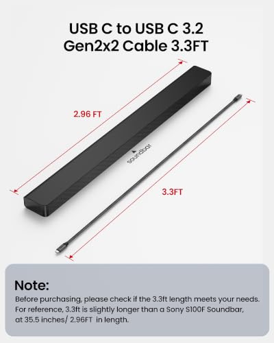 Silkland USB C Monitor Display Cable 3.3FT, 8K@30Hz, 4K@144Hz 5K 60Hz Video - size: 3.3 Feet