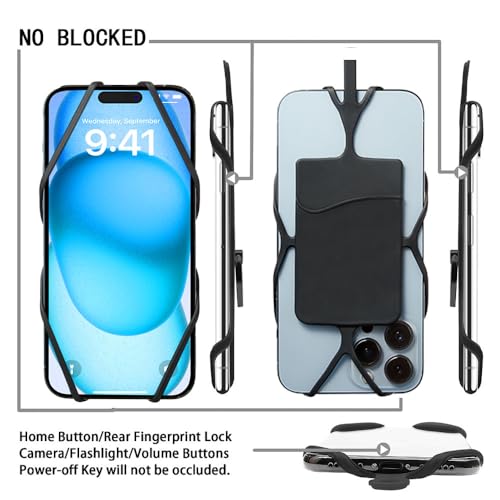 Kinizuxi 2 Packs Cell Phone Lanyard,Adjustable Neck Strap Phone Holder