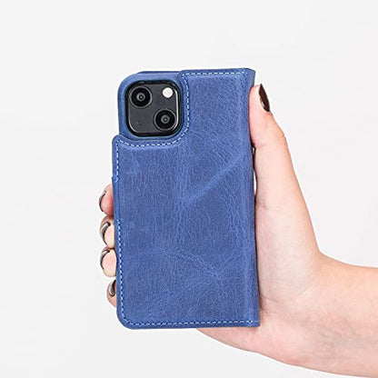 Venito Florence Leather Wallet Phone Case Compatible with iPhone 13 Pro Max (6.7 inch) - Extra Secure with RFID Blocking - Detachable Phone Wallet (Antique Dark Blue)* - color: Antique Dark Blue, size: iPhone 13 Pro Max
