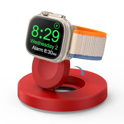 Upgraded for Apple Watch Charger, Foldable Travel Fast Charging Dock - color: Red, size: USB A