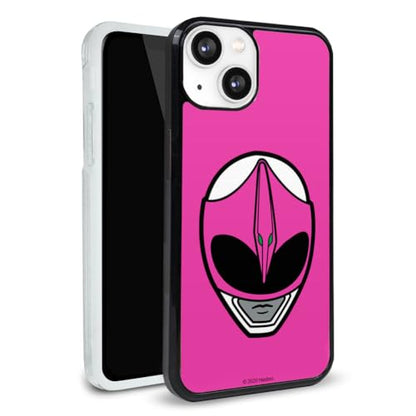 Power Rangers Pink Ranger Helmet Protective Slim Fit Plastic Bumper Case - color: iPhone 13 (Fits 6.1 Inch Display)